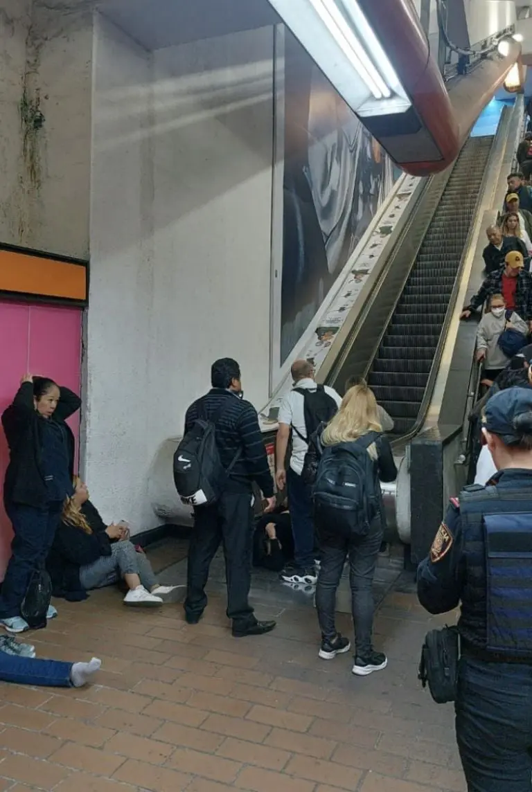 Metro CDMX: Falla en escaleras eléctricas de la estación Polanco deja 7 lesionados de gravedad. Foto: Especial
