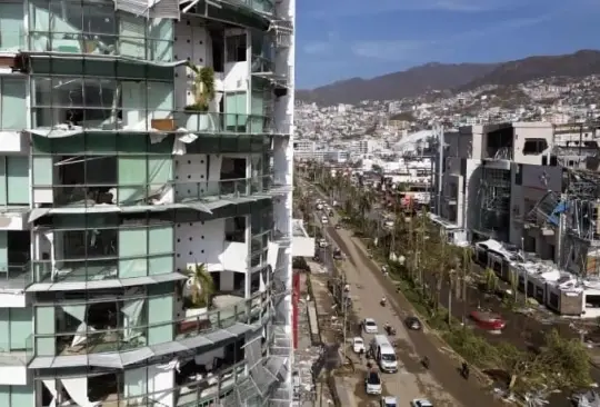 Así se ve la devastación total en Acapulco Diamante. 