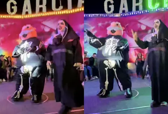 ¡Fue épico! Doctor Simi baila con La Monja de la Feria, casi se cae en el juego mecánico 