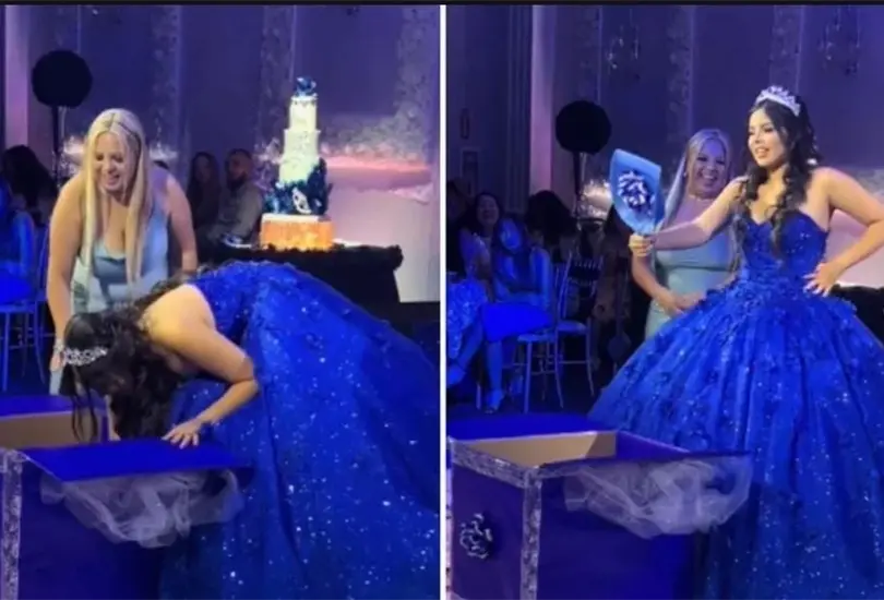 El inesperado regalo de la quinceañera se volvió viral en redes sociales. El inesperado regalo de la quinceañera se volvió viral en redes sociales.