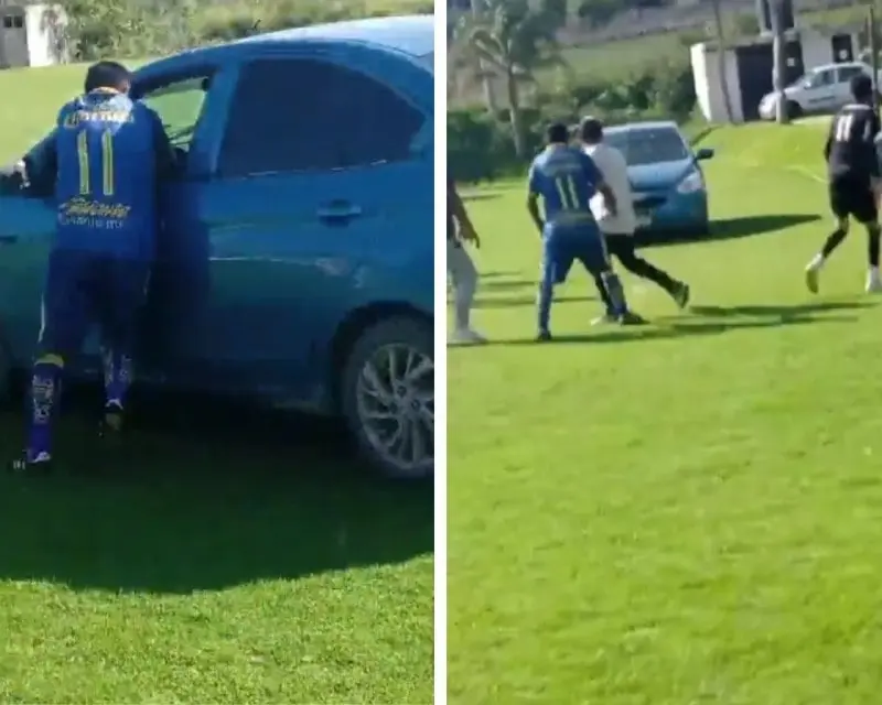 Un individuo que se encontraba bajo los efecto del alcohol intentó atropellar a los jugadores que se encontraban en un campo de fútbol ubicado en la comunidad de Atlixco, en Puebla Un individuo que se encontraba bajo los efecto del alcohol intentó atropellar a los jugadores que se encontraban en un campo de fútbol ubicado en la comunidad de Atlixco, en Puebla