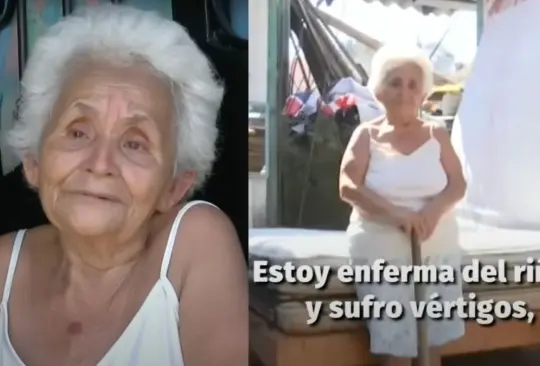 No tengo ni para in bolillo", abuelita de 74 años solo tenía su casa de lámina y la perdió con Otis 