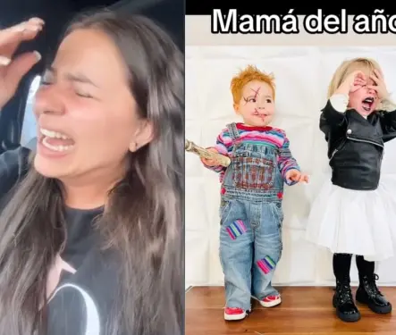 ¡La mamá del año! Madre manda a sus hijos disfrazados de Halloween pero era del Medio Ambiente