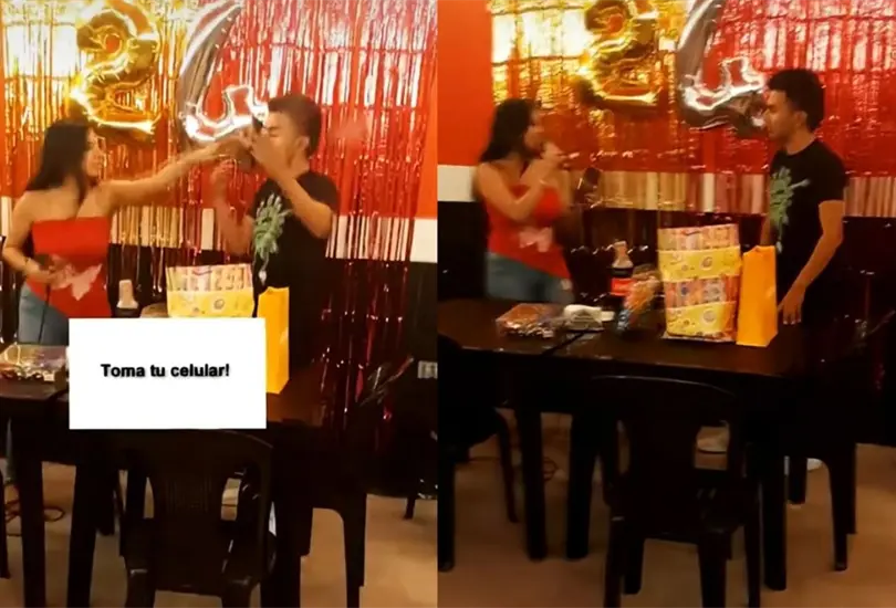 Joven exhibe a su novio infiel en pleno cumpleaños; la engañó con su prima Joven exhibe a su novio infiel en pleno cumpleaños; la engañó con su prima