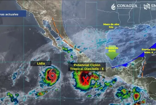 Dos tormentas amenazan a México. Dos tormentas amenazan a México.