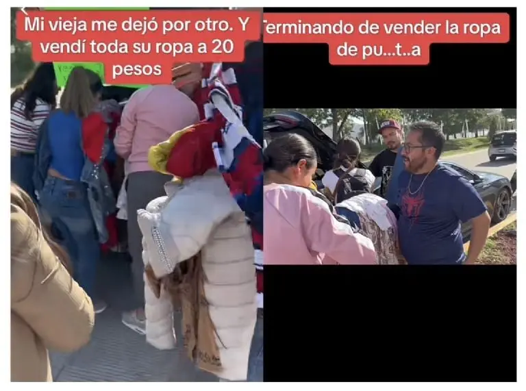 Vende la ropa de su ex a 20 pesos porque le fue infiel con su hermano Créditos: Captura de video