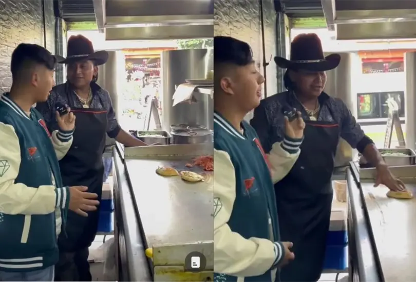 Un taquero se hizo viral en redes sociales luego de que confesara ganar hasta 70 mil pesos al mes con su puesto de tacos, Un taquero se hizo viral en redes sociales luego de que confesara ganar hasta 70 mil pesos al mes con su puesto de tacos,