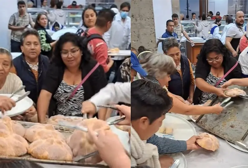 Pelean por pan de muerto en Pasteler&iacute;a Ideal