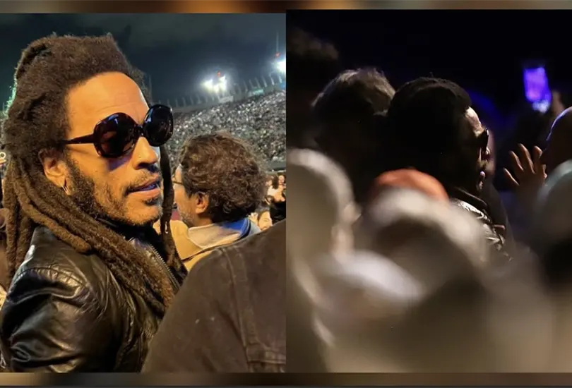 Una gran sorpresa entre los asistentes, el cantante Kravitz se encontraba disfrutando del concierto. Una gran sorpresa entre los asistentes, el cantante Kravitz se encontraba disfrutando del concierto.