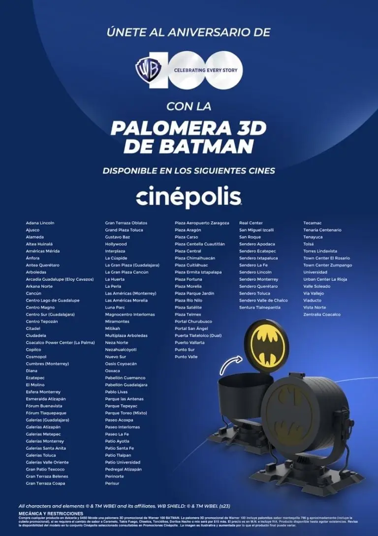 Palomera 3D de Batman - Cinépolis