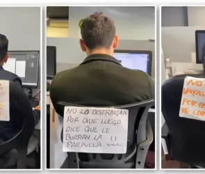 ¿Será esta su primer chamba? Patrón coloca carteles en sus empleados para evitar distracciones