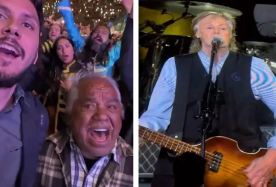Nieto lleva a su abuelito al concierto de Paul McCartney Nieto lleva a su abuelito al concierto de Paul McCartney