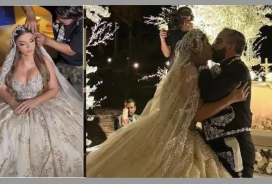 La novia lució tres vestidos durante todo el evento. La novia lució tres vestidos durante todo el evento.
