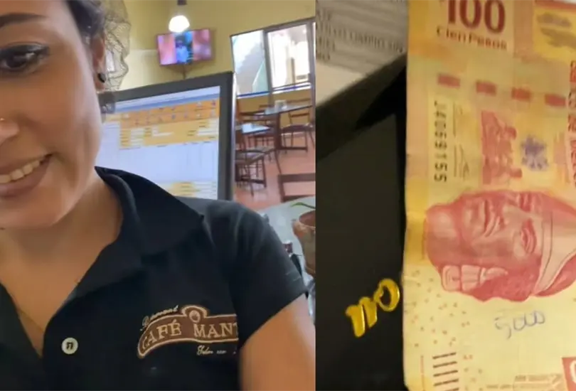 La usuaria Belen Camacho mostr&oacute; cu&aacute;nto gana de propinas a diario trabajando para el Caf&eacute; Mante en Veracruz