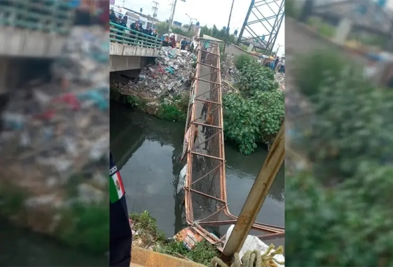 Se desploma puente peatonal en Nezahualcóyotl; deja al menos 13 heridos. Se desploma puente peatonal en Nezahualcóyotl; deja al menos 13 heridos.