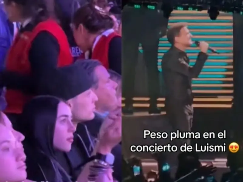 Luis Miguel y Peso Pluma se conocen en pleno concierto. Luis Miguel y Peso Pluma se conocen en pleno concierto.