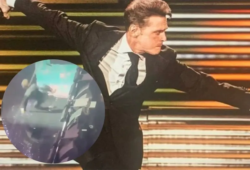VIDEO: Luis Miguel sufre aparatosa ca&iacute;da en pleno concierto en la Arena CDMX y preocupa a fans