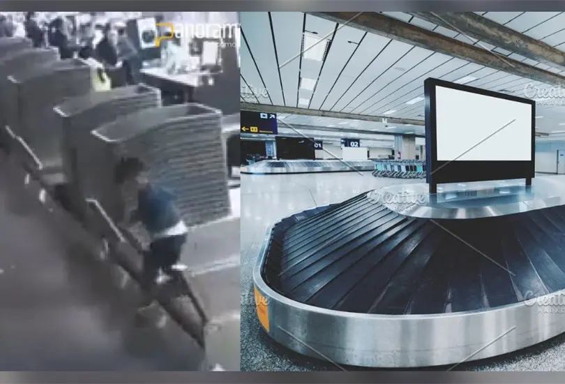 &iexcl;Inesperada aventura! peque&ntilde;o de 2 a&ntilde;os se cuela en cinta de equipaje en un Aeropuerto