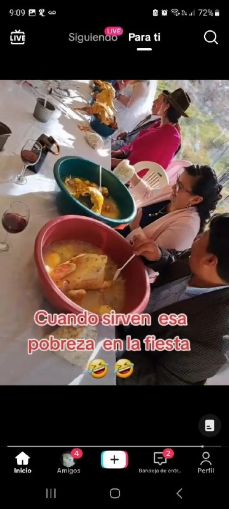 Comida de boda se hace viral - Tomada de video