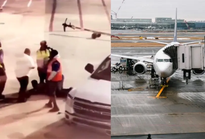 Pasajero detenido por abrir puerta de emergencia de un avi&oacute;n 