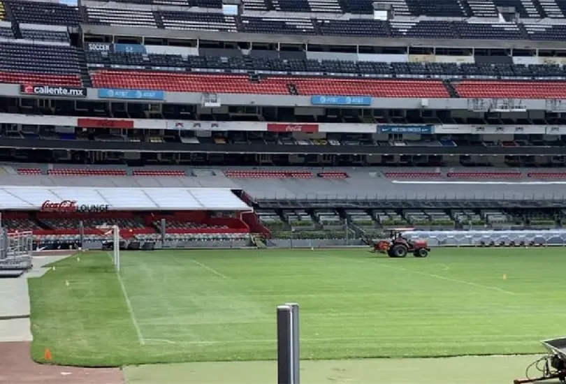 El palco del Estadio Azteca que ser&aacute; rifado. 