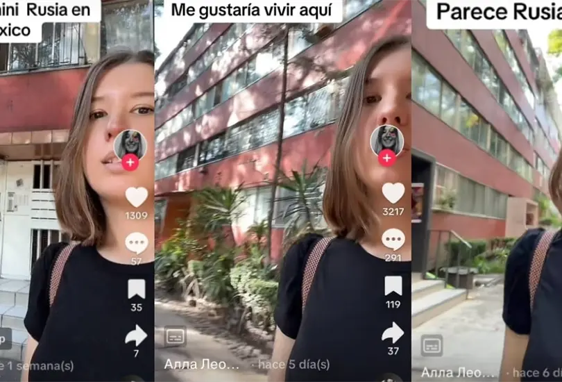 Chica extranjera dice que le gustar&iacute;a vivir en Tlatelolco porque se parece a Rusia