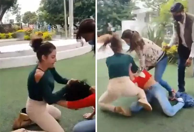 La supuesta madre del estudiante que golpe&oacute; al guardia de seguridad en Puebla. 