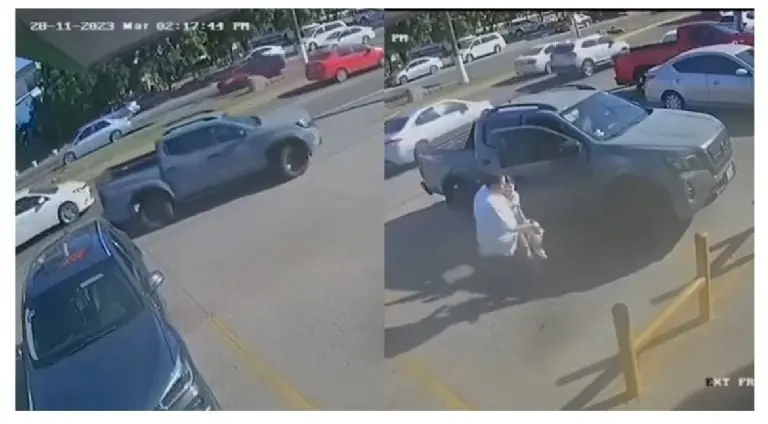Indigna impactante robo de camioneta con niños a plena luz del día en Culiacán Créditos: SS