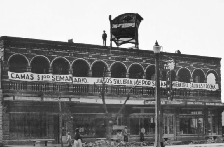 La mueblería Salinas y Rocha en sus inicios. Foto: Grupo Salinas.