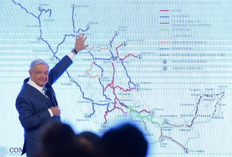 AMLO anuncia el regreso del tren de pasajeros a M&eacute;xico. 