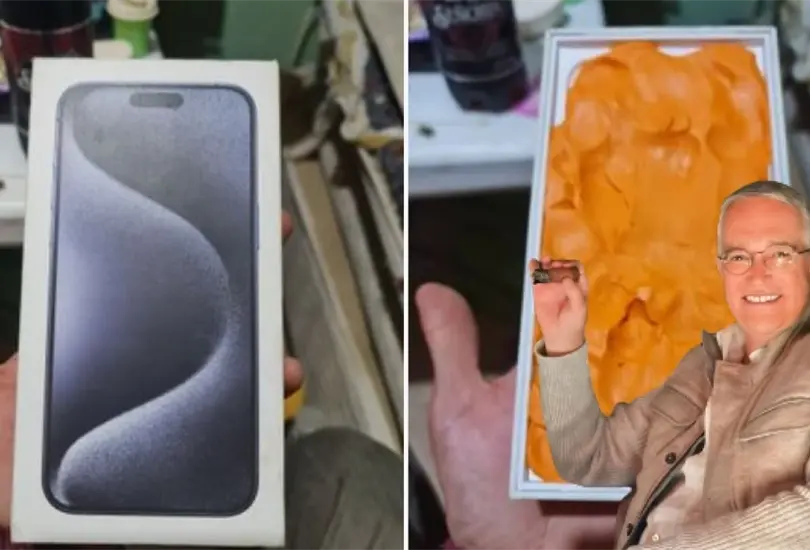 Ricardo Salinas Pliego se burla de usuario que compr&oacute; Iphone 15 en Mercado Libre recibi&oacute; plastilina naranja. 