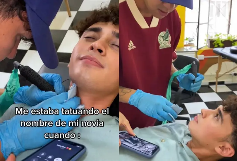 El novio se encontraba tatu&aacute;ndose el nombre de su novia cuando ella decidi&oacute; llamarle para terminar su relaci&oacute;n