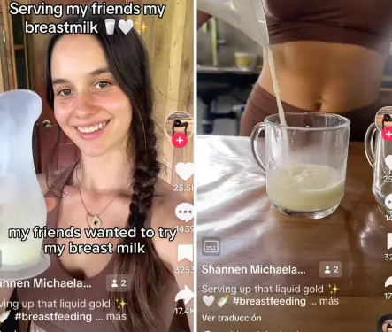 Joven mamá se hace viral por dejar que sus amigos prueben leche materna