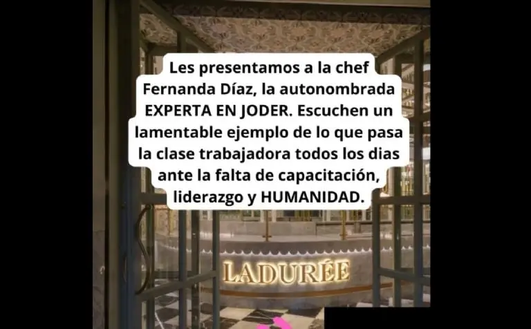 Exhiben maltratos de chef de Ladurée México (Twitter)