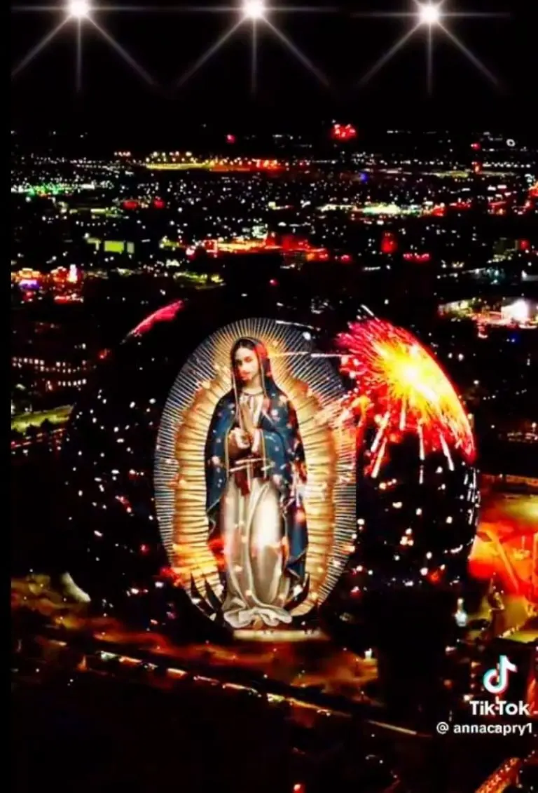Virgen en The Sphere - Tomada de video