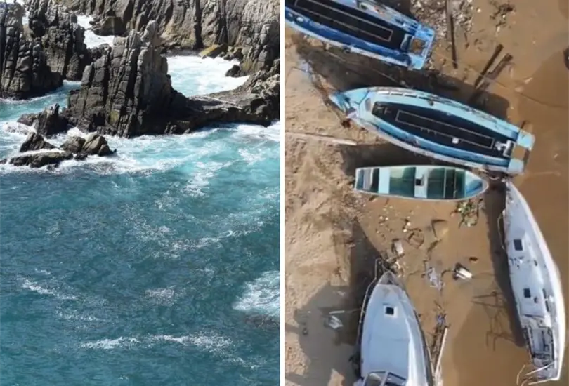 Las playas de Acapulco estar&iacute;an contaminadas por las bater&iacute;as de los botes. 