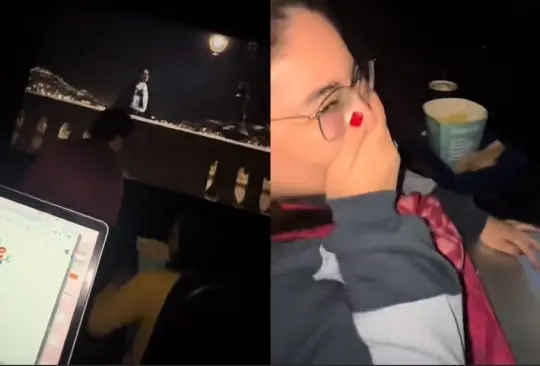 Joven es sorprendida por videollamada del jefe en el cine, el video se vuelve viral