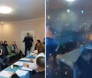 VIDEO: En plena transmisión en vivo, diputado ucraniano hace estallar tres granadas 