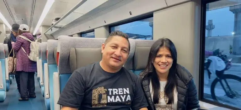 Primeros turistas del Tren Maya. Foto: Tren Maya.