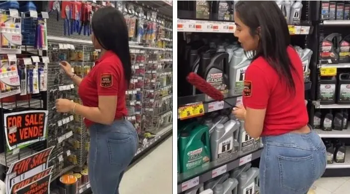 Empleada de Autozone se hace viral