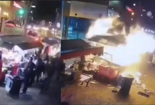 El momento exacto en que explota una taquería en Tijuana: ¿qué lo causó?