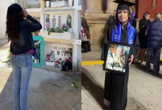 Joven va al cementerio a avisarle a su abuelo que ya se graduó. 