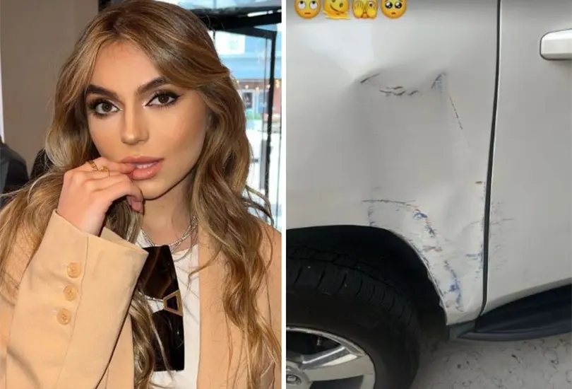 Sofía castro sufre accidente automovilístico. Sofía castro sufre accidente automovilístico.