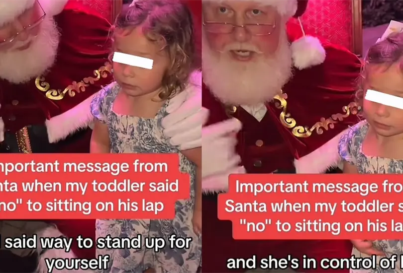 &iexcl;Ser&aacute;s una mujer poderosa! Ni&ntilde;a se niega a sentarse en las piernas de Santa Claus y la raz&oacute;n se viraliza
