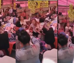 VIDEO Pelea campal de mujeres en puesto de ropa de paca se vuelve viral
