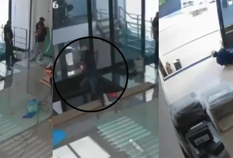 Por ir mirando el celular, un hombre cay&oacute; al vaci&oacute;.