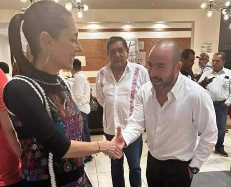 Ricardo Taja coincidió con Claudia Sheinbaum. Foto: X.