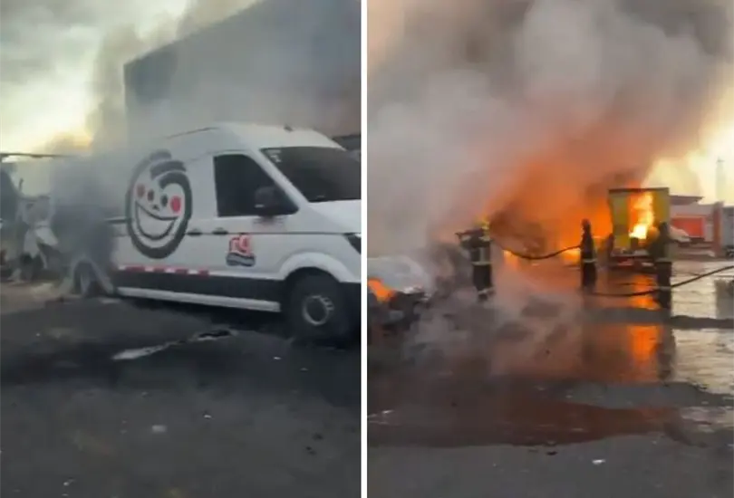 El incendio en la f&aacute;brica de Sabritas en San Jos&eacute; de los Cerritos, Puebla. 