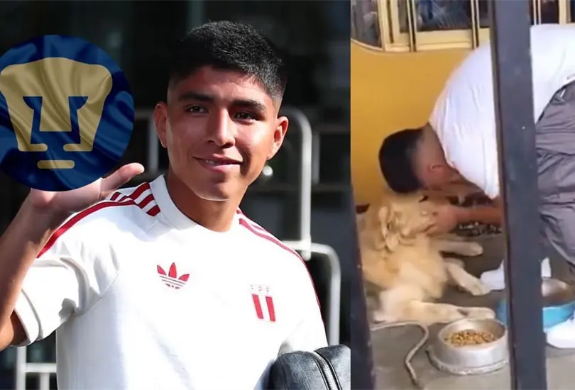 Piero Quispe conmueve por emotiva despedida a su perrito previ&oacute; a su llegada a Pumas
