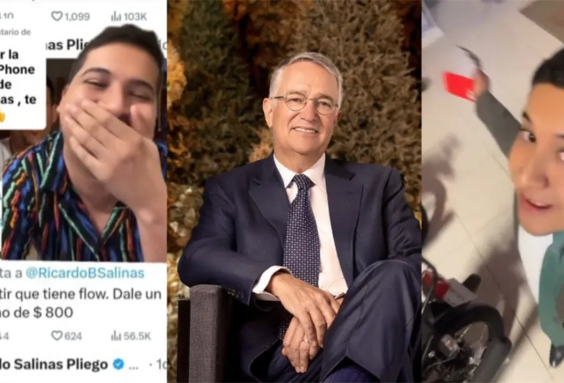El empleado de Elektra que pidió regalos para rifar en la posada de la empresa a Ricardo Salinas Pliego se volvió viral. El empleado de Elektra que pidió regalos para rifar en la posada de la empresa a Ricardo Salinas Pliego se volvió viral.